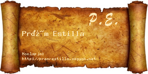 Prém Estilla névjegykártya